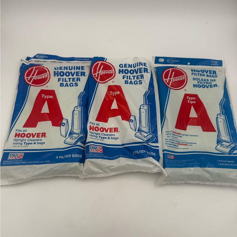 Hoover 4010001A Type A Vacuum Bags, 11 Bags!
